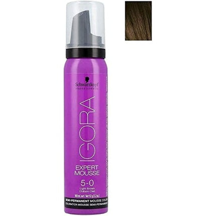 Mousse Professional Igora Expert 5-0 Light brown 100ml, Schwarzkopf