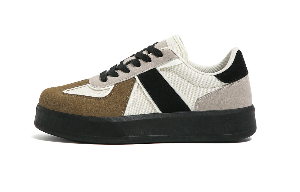 HUANQIU Skateboarding Shoes Men Low-top Beige/khaki, beige