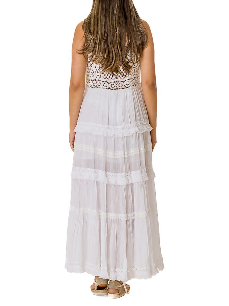 Ranee'S Lace Beach Maxi Dress, White