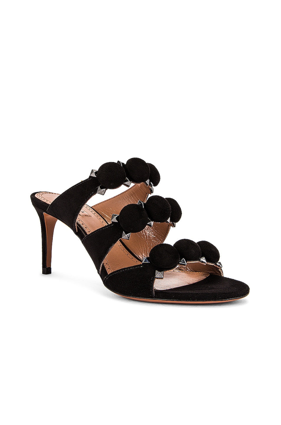 Alaïa Pom Pom Studded mules, noir