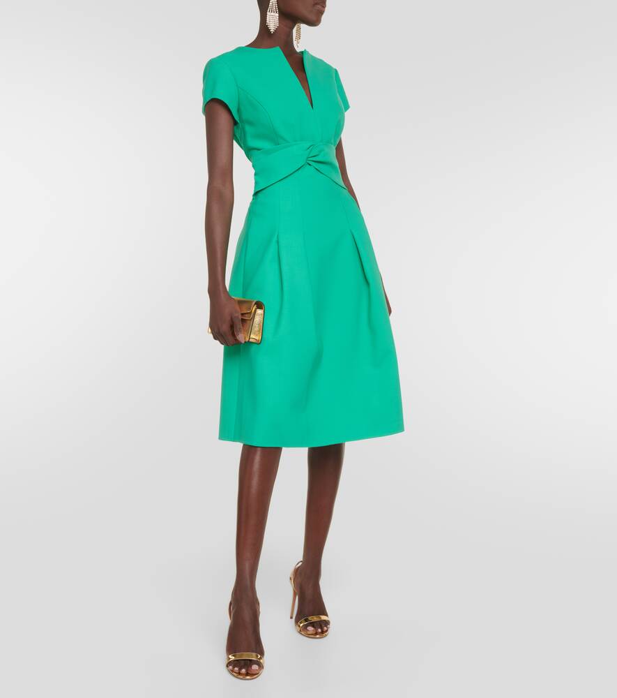 Wool blend minidress OSCAR DE LA RENTA, green