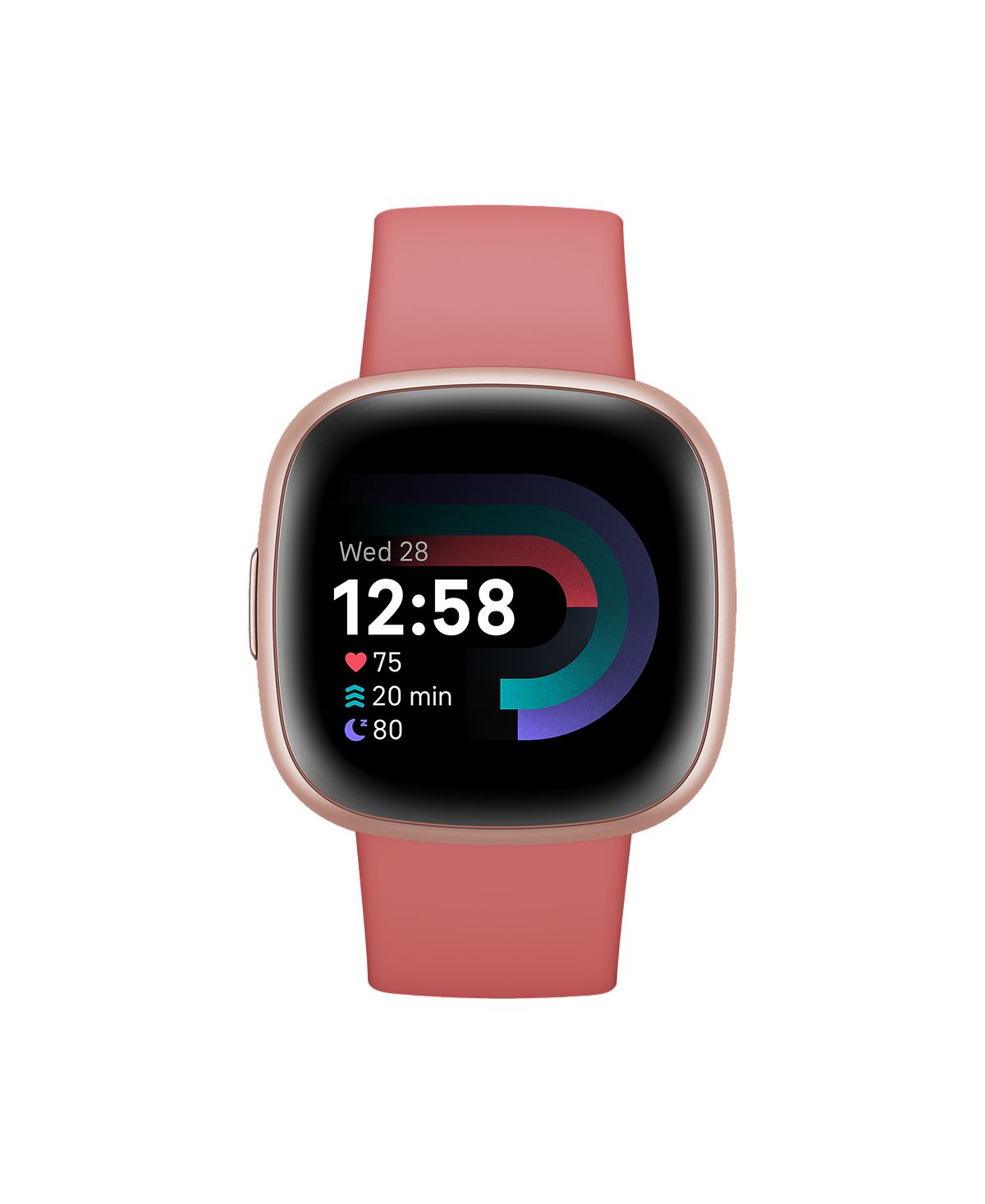 ساعة ذكية Versa 4 باللون الوردي الرملي النحاسي الوردي، 39 مم من Fitbit