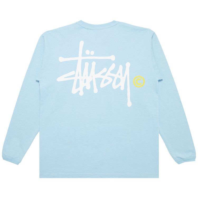 قميص Stussy Gear Basic Logo بأكمام طويلة "Light Blue"، أزرق