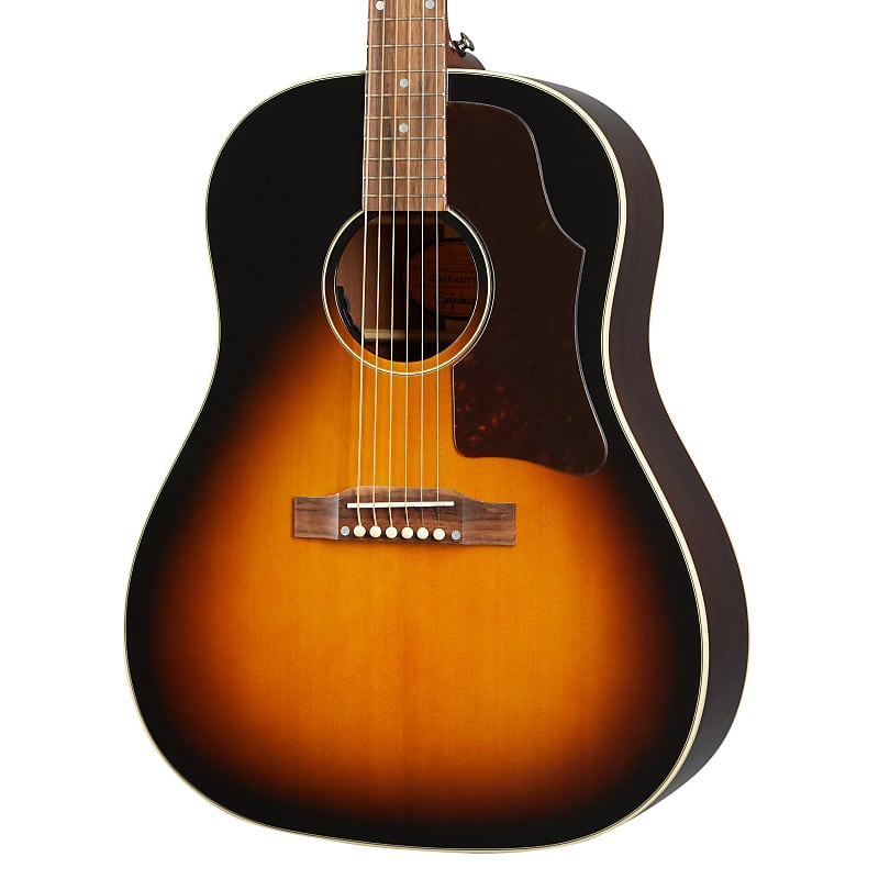 جيتار Epiphone مستوحى من جيتار Gibson J-45 Acoustic-Electric ذو اللون العتيق Sunburst