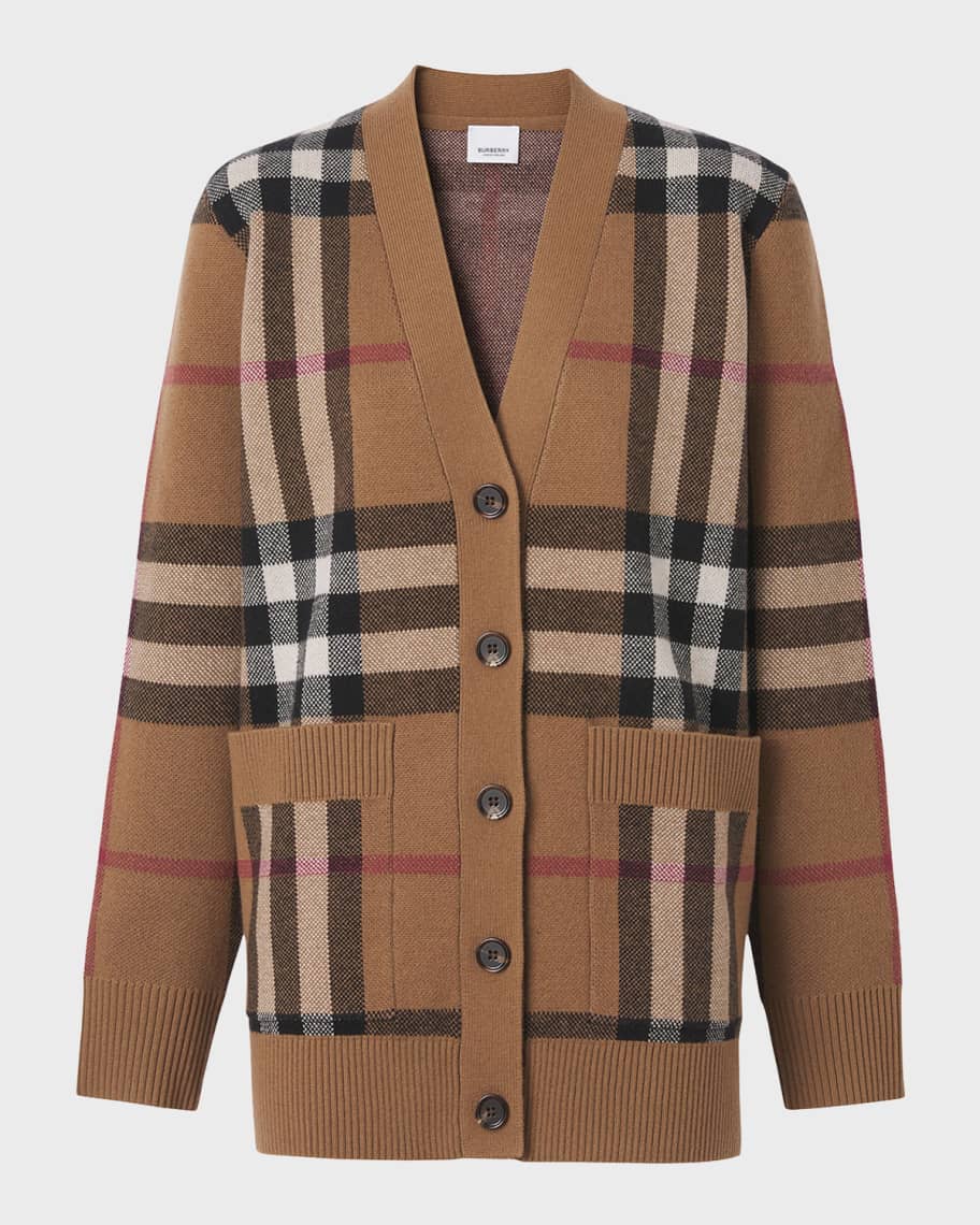 كارديجان كبير الحجم من Willah Burberry Check