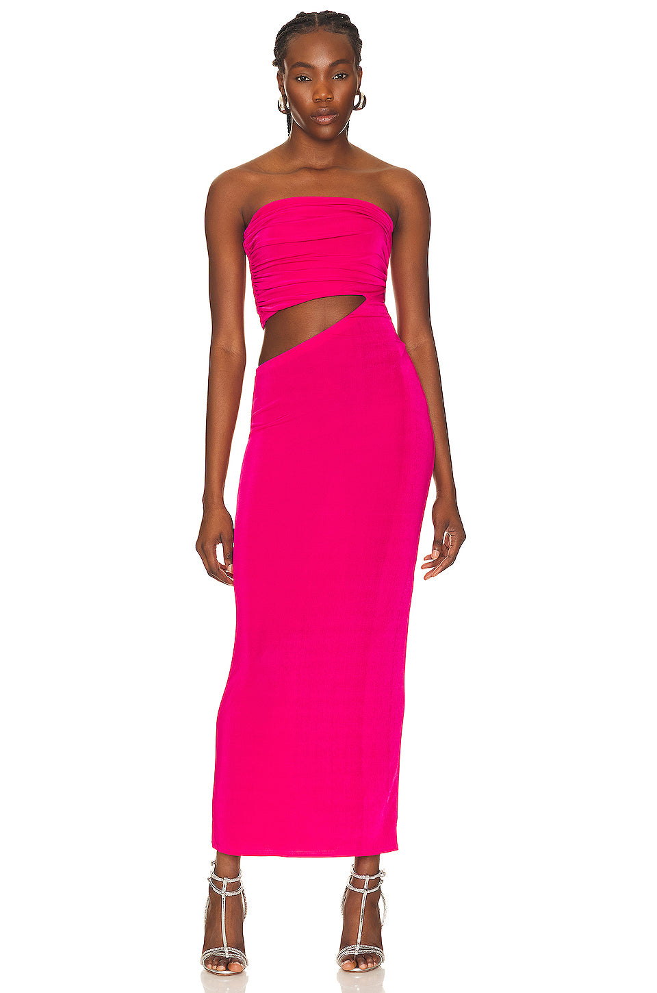 Maxi dress NBD Arielle, fuchsia