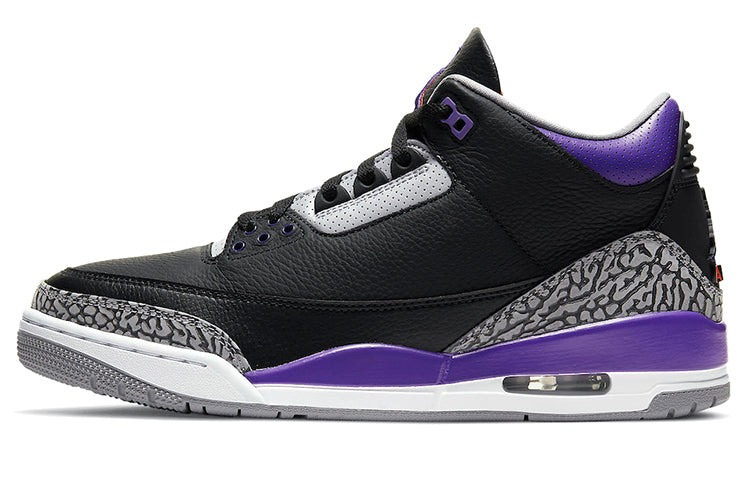 Jordan 3 Retro Black Court Purple