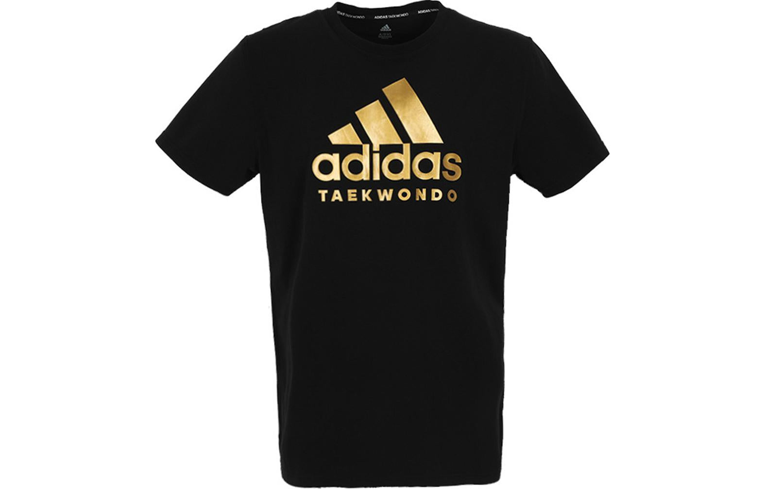 Men's T-shirt black/gold Adidas, black