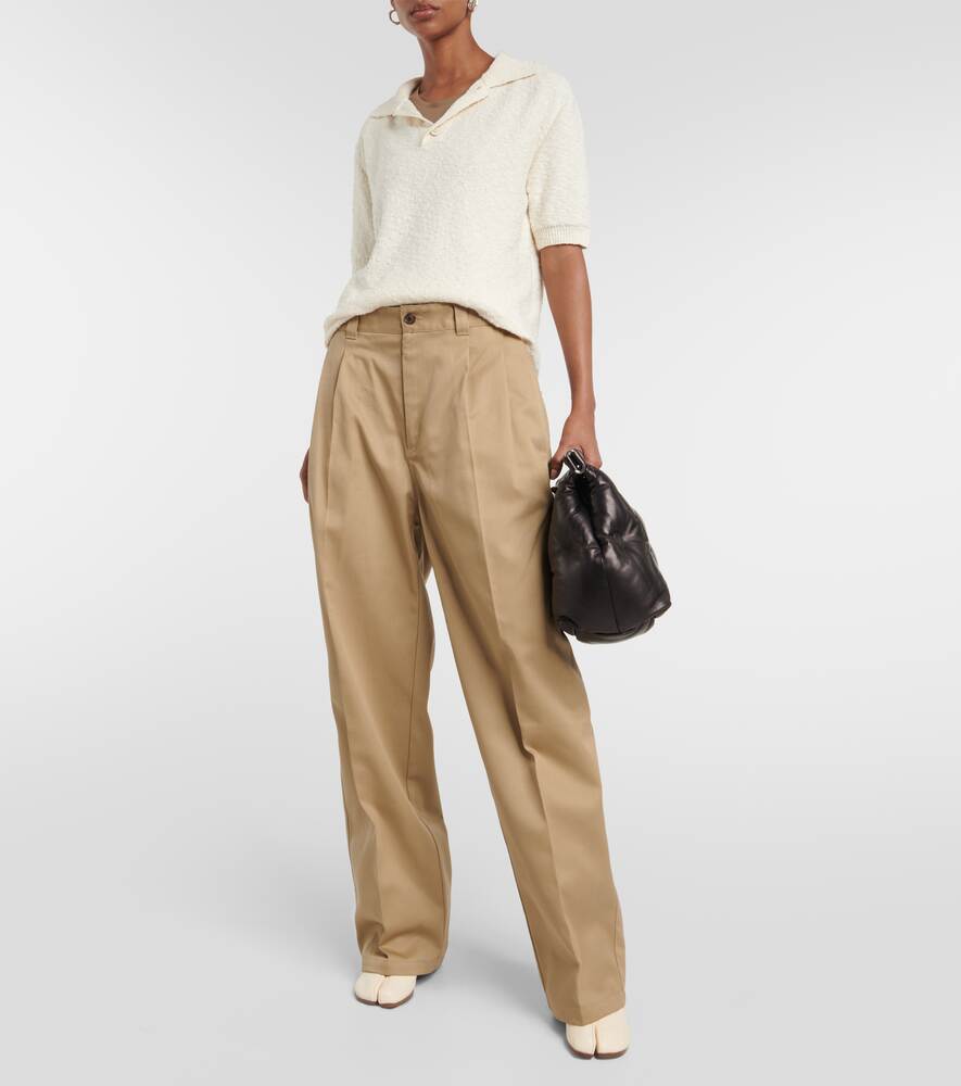 Wide-leg high-waisted trousers MAISON MARGIELA, beige