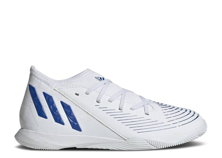 حذاء رياضي Adidas PREDATOR EDGE.3 IN J 'WHITE HI-RES BLUE' باللون الأبيض