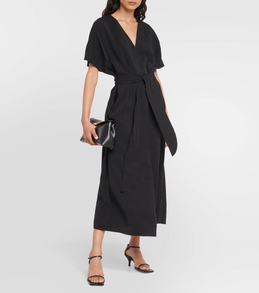 VINCE Tie Waist Maxi Dress, Black