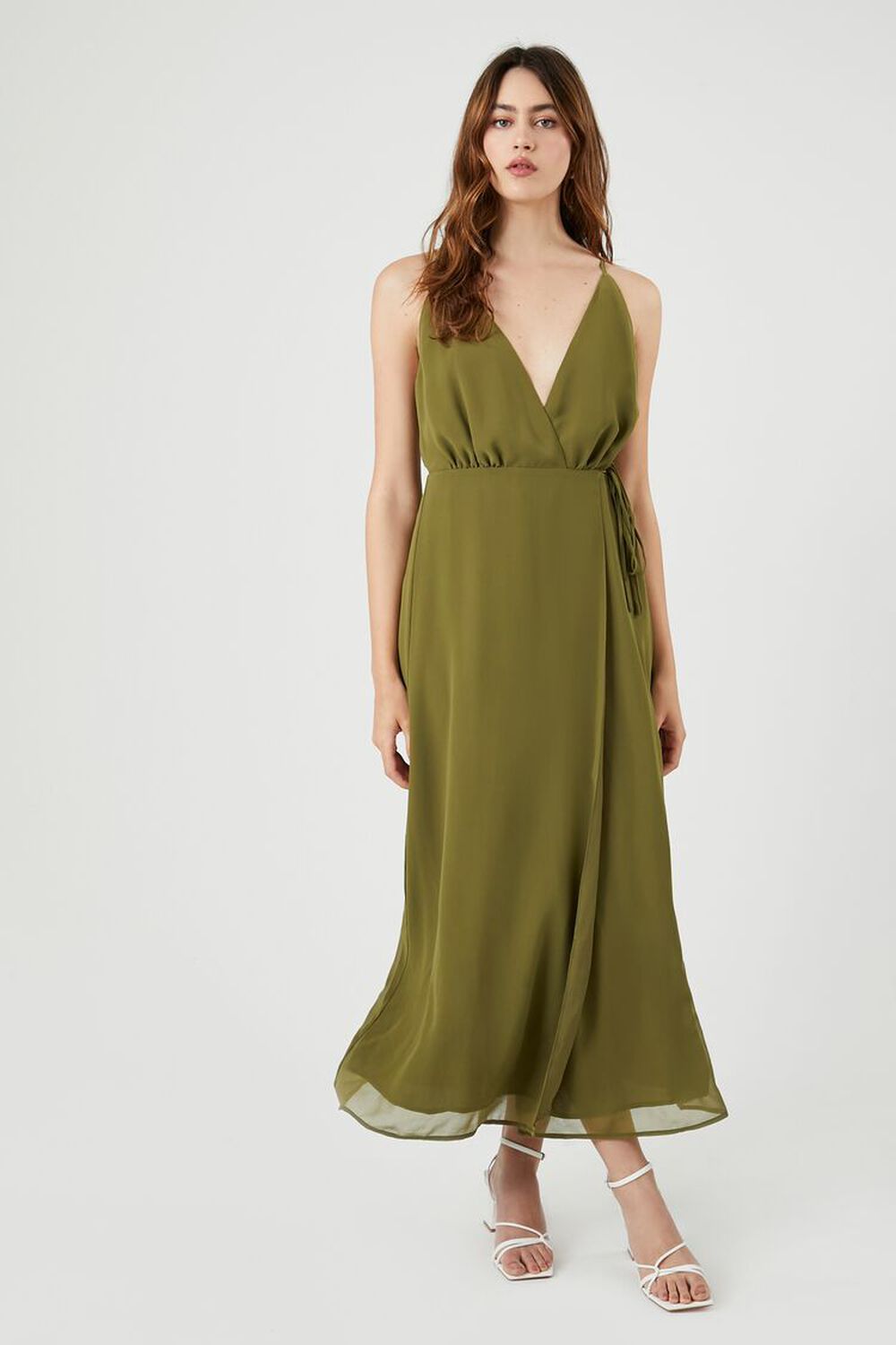 Surplice Forever 21 maxi dress, olive