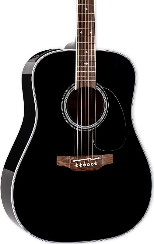 جيتار صوتي كهربائي من Takamine FT341 إصدار محدود Dreadnought، أسود