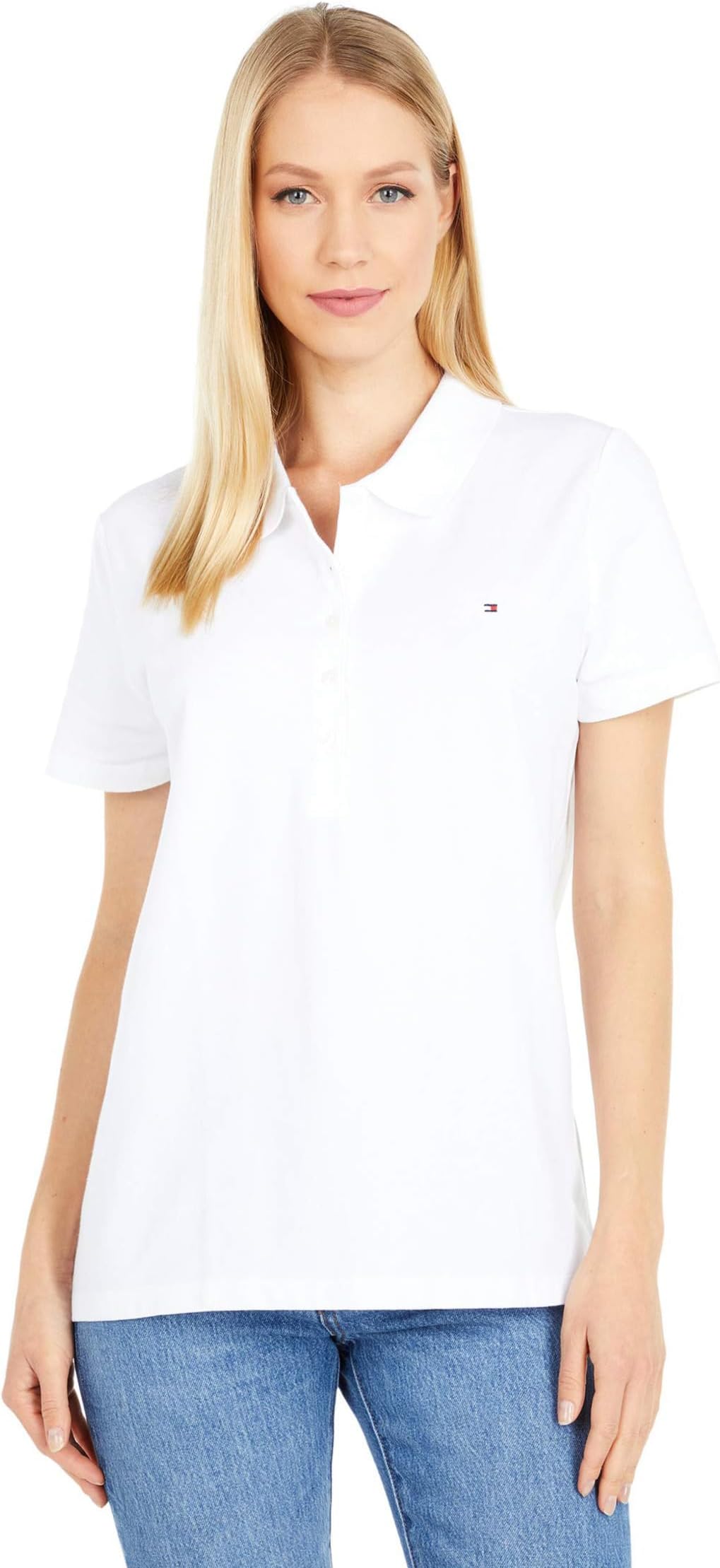 Tommy Hilfiger Solid Short Sleeve Polo, white