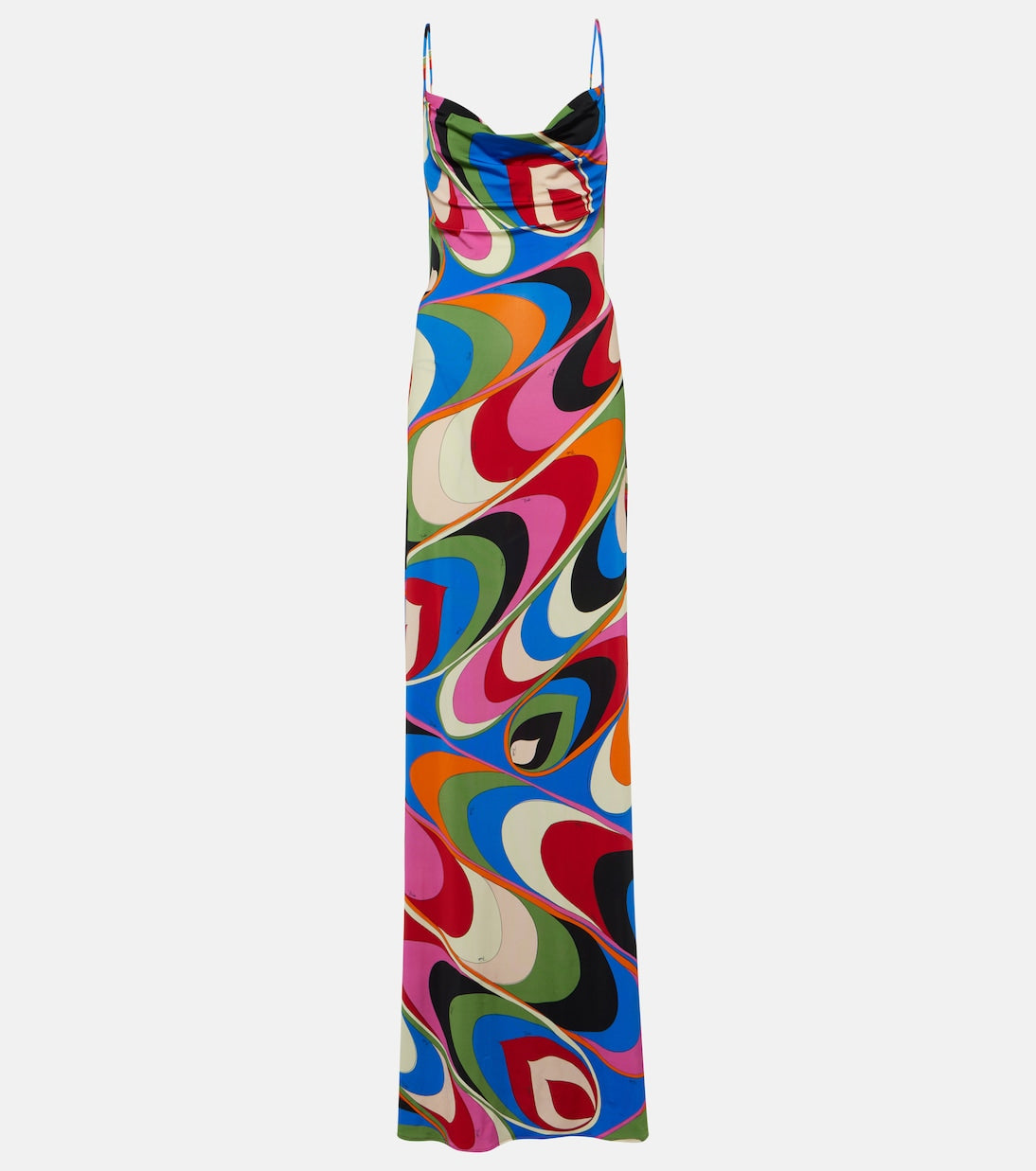 Maxi dress onde Pucci, multicolor