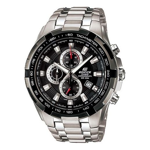 Watch CASIO EDIFICE Classical Sports Waterproof Quartz Silver/ Mens Black Analog, black