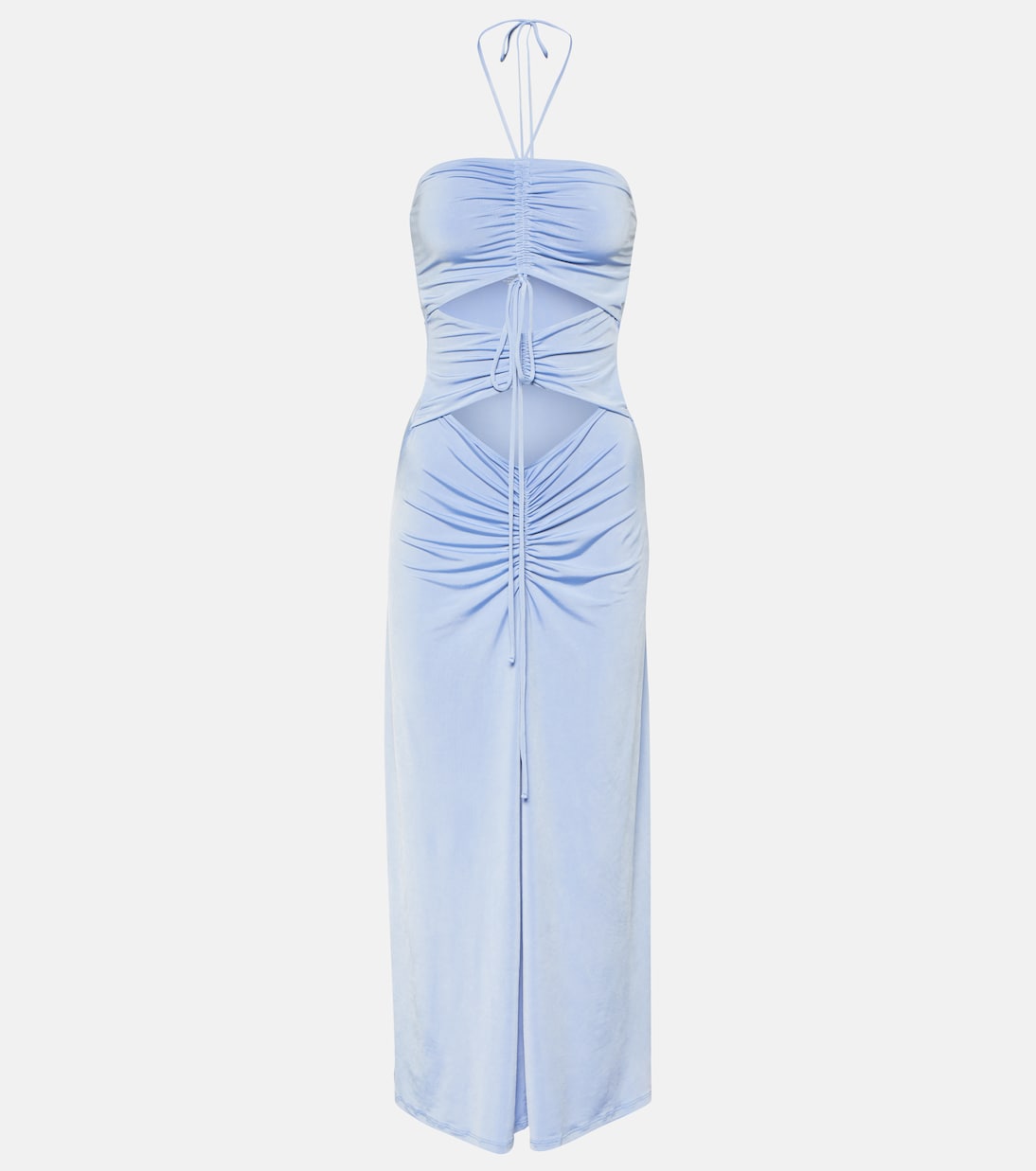 Jade Swim kira ruched midi dress, blue