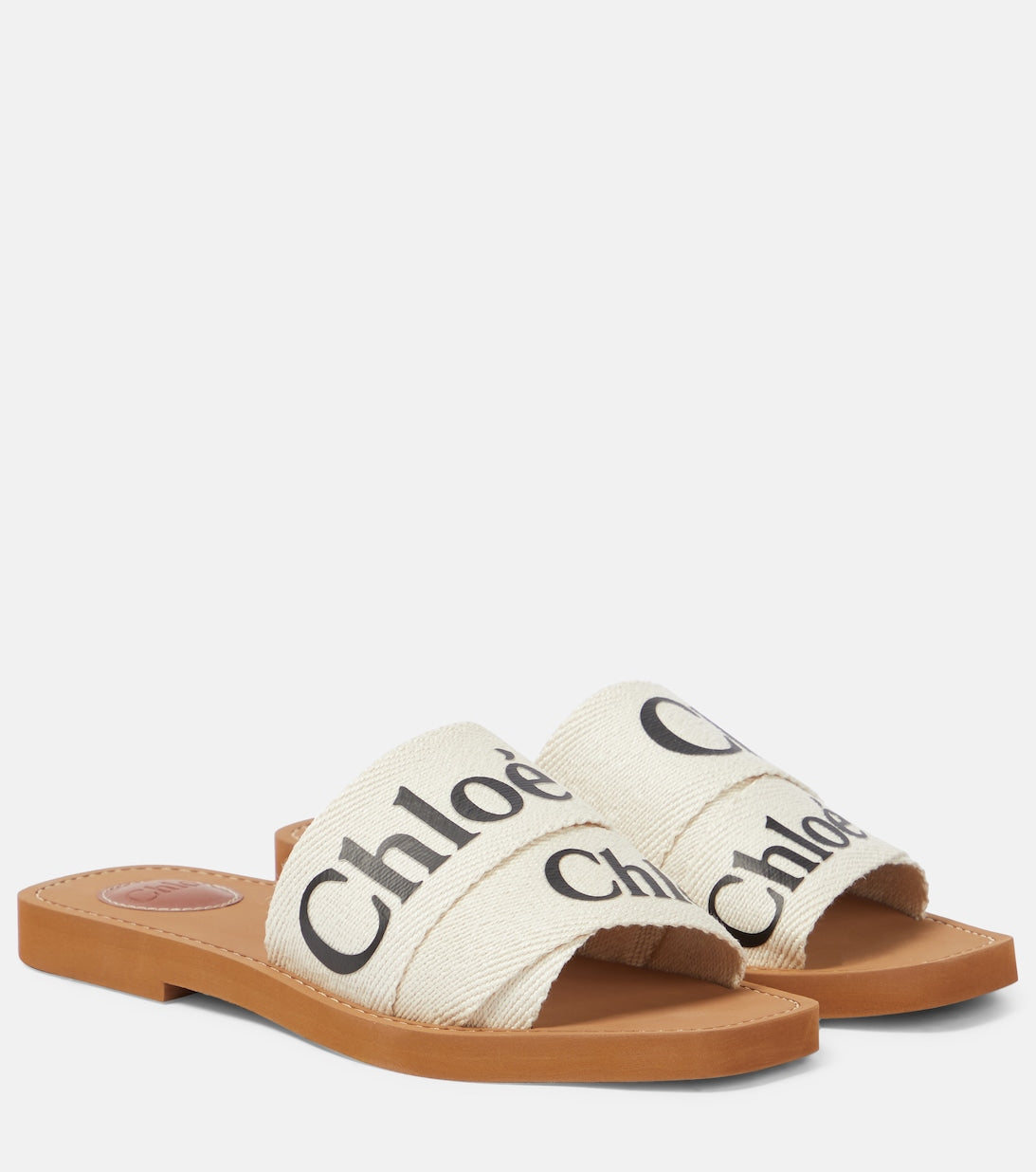 Woody Chloé slides, white