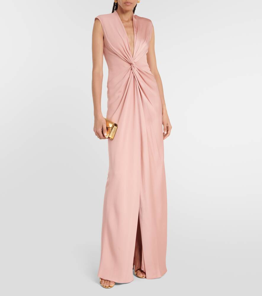 Pilard maxi wedding dress with ruffles MAX MARA, pink