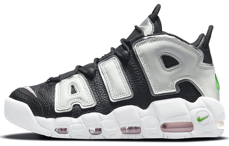 Nike Air More Uptempo black white green (women's)