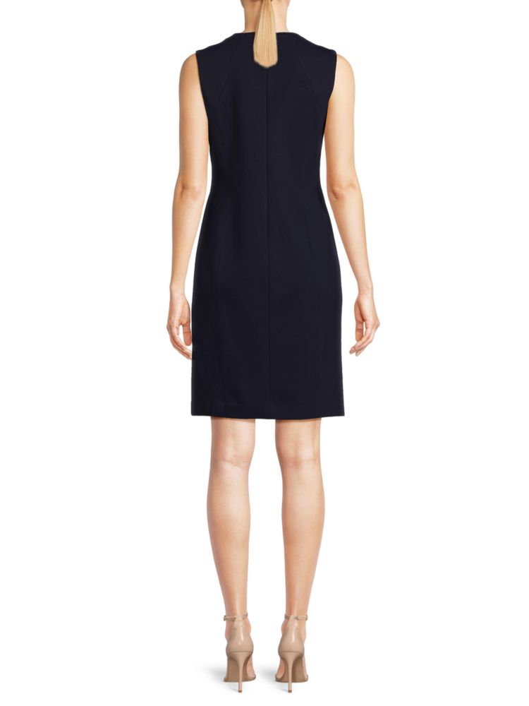 Solid sheath dress T Tahari, dark blue