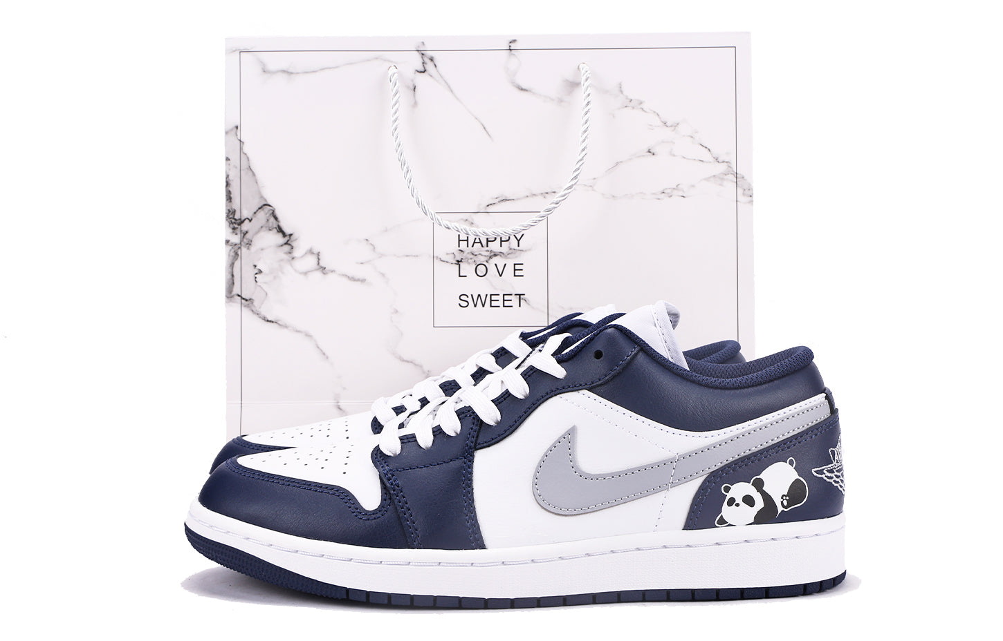 Air Jordan 1 Vintage Basketball Shoes Women's Low-top White, Blue