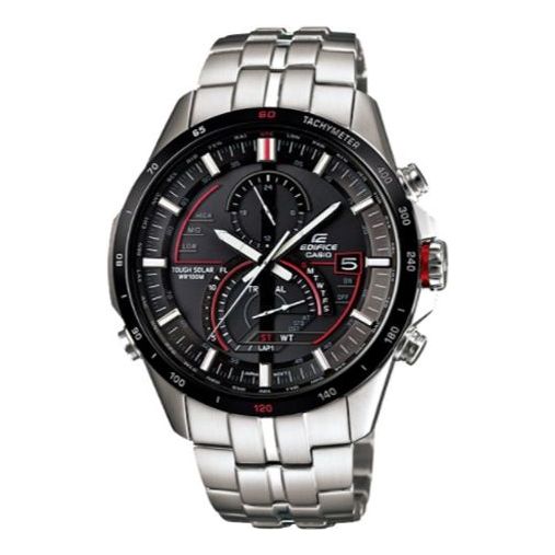 Watch CASIO EDIFICE Solar Powered Mens Black Analog, black