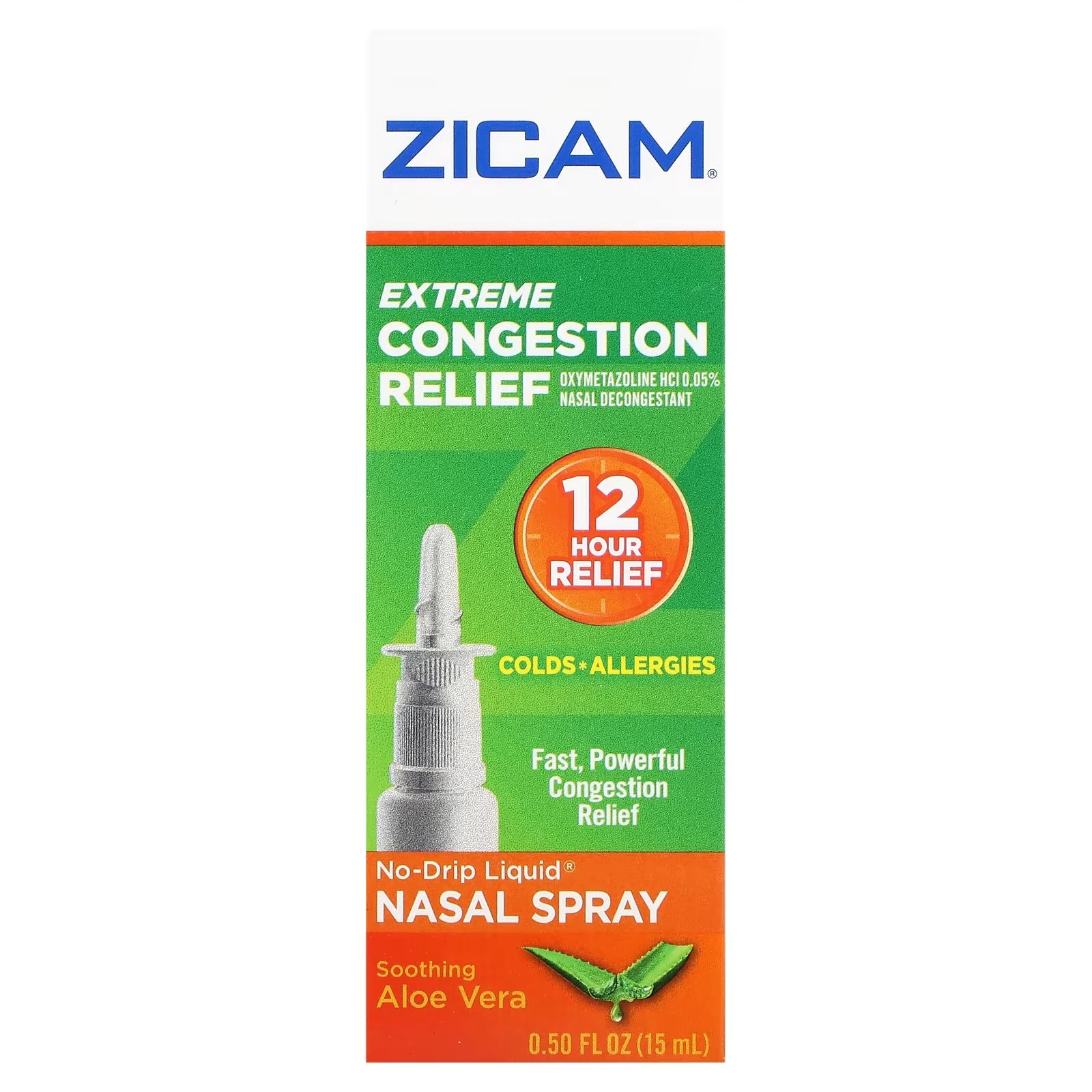 Nasal spray Zicam Extreme Congestion Relief without drops soothing aloe vera, 15ml