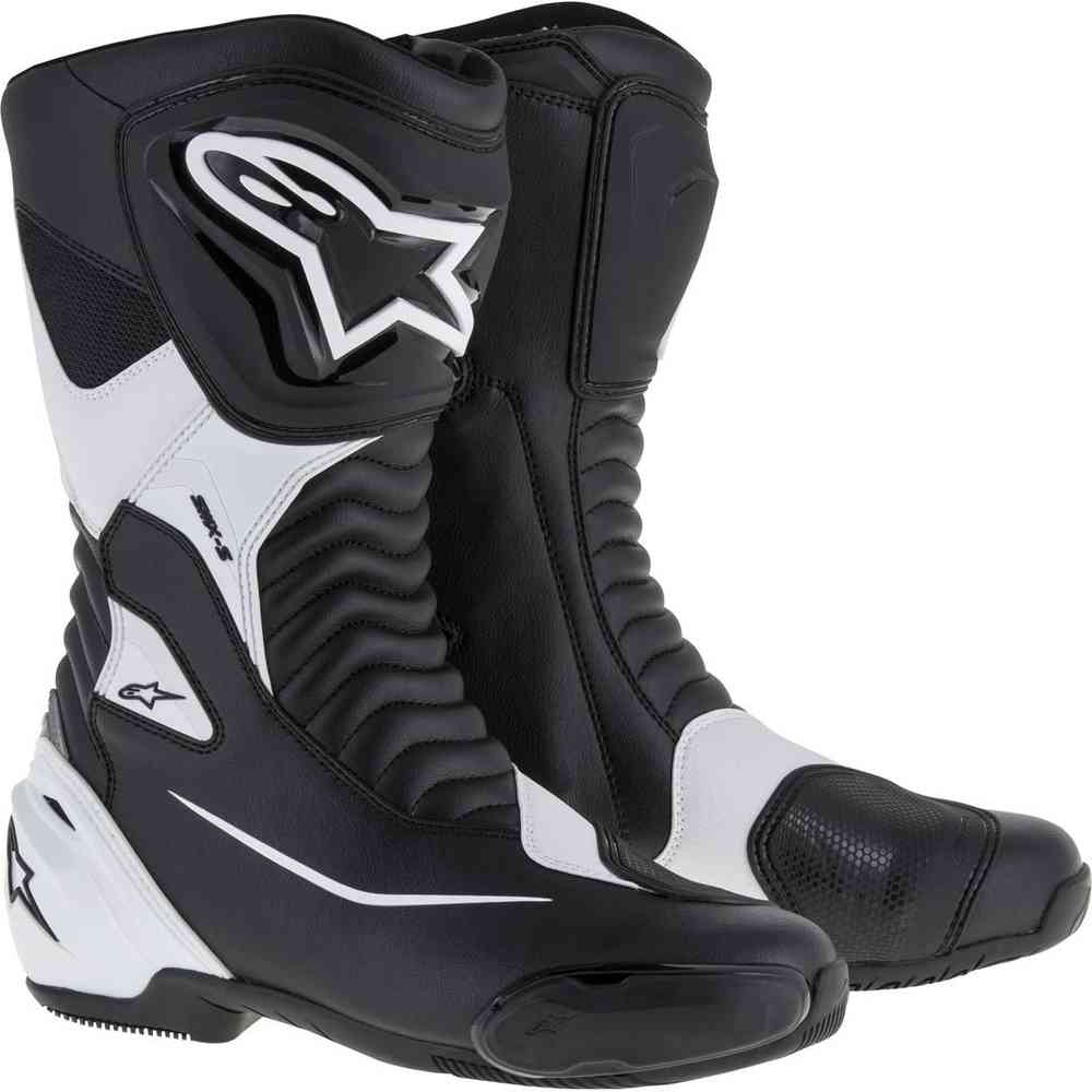 حذاء SMX S Alpinestars للدراجات النارية، باللونين الأسود والأبيض