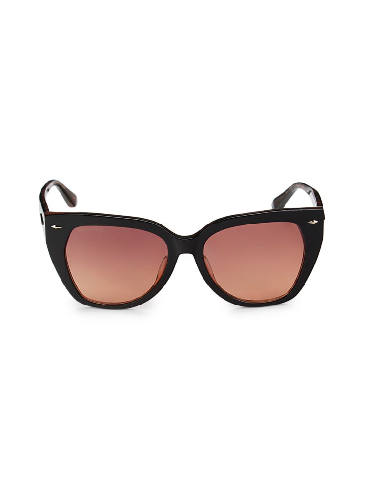 Longines 55 mm cat eye sunglasses, black