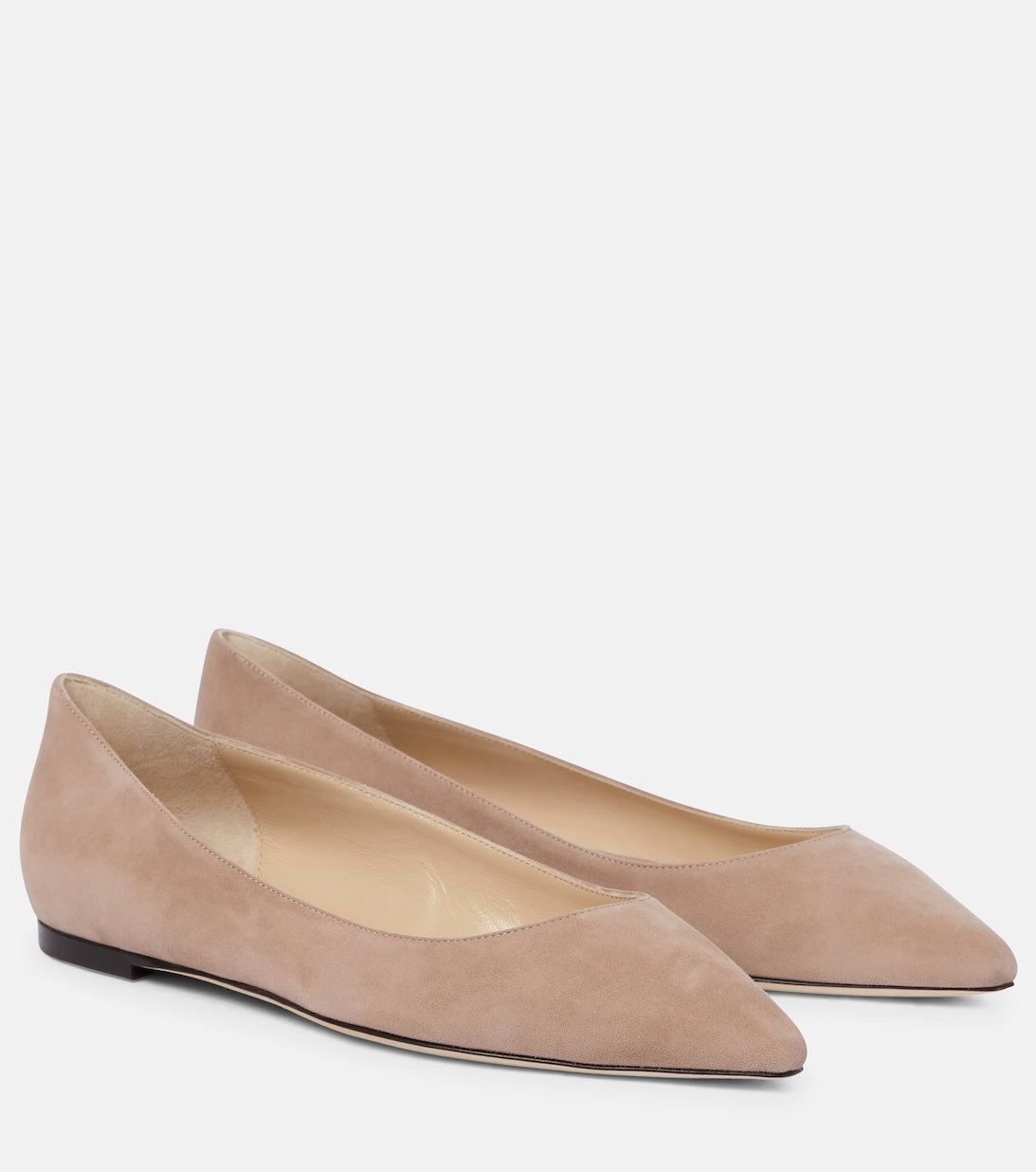 Romy Jimmy Choo suede ballet flats, pink