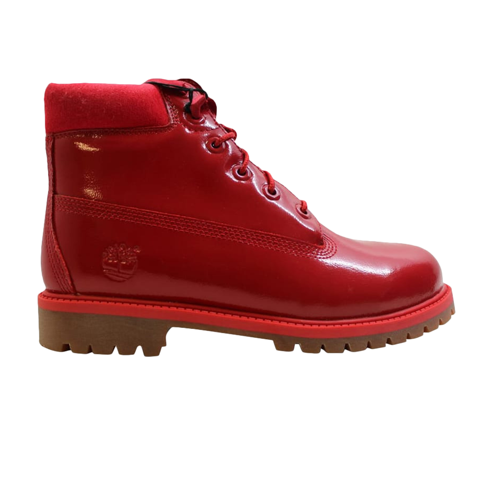 حذاء Timberland Premium Waterproof Junior مقاس 6 بوصات، أحمر