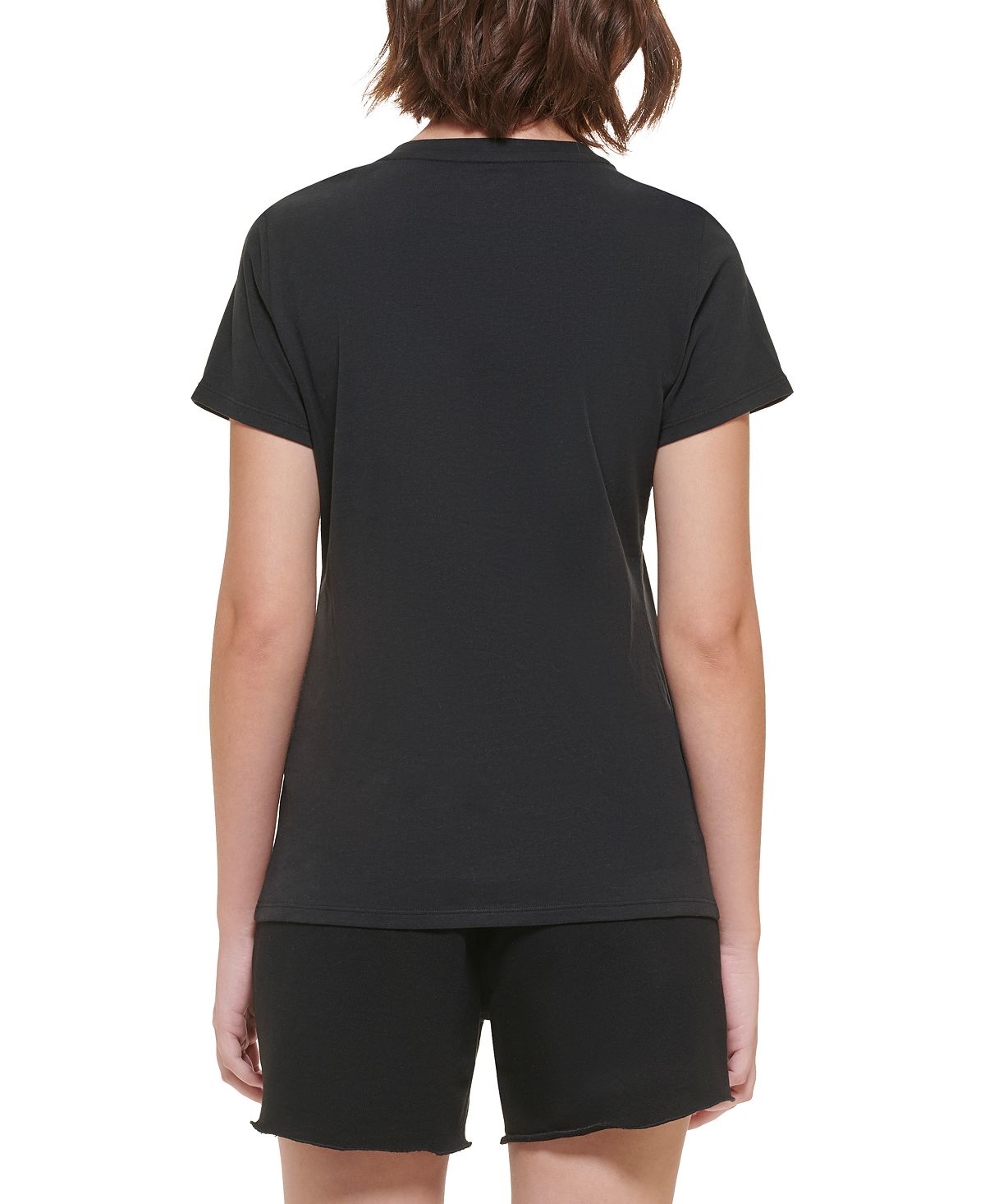 Calvin Klein Women's Short Sleeve Crew Neck Cotton T-Shirt, Black