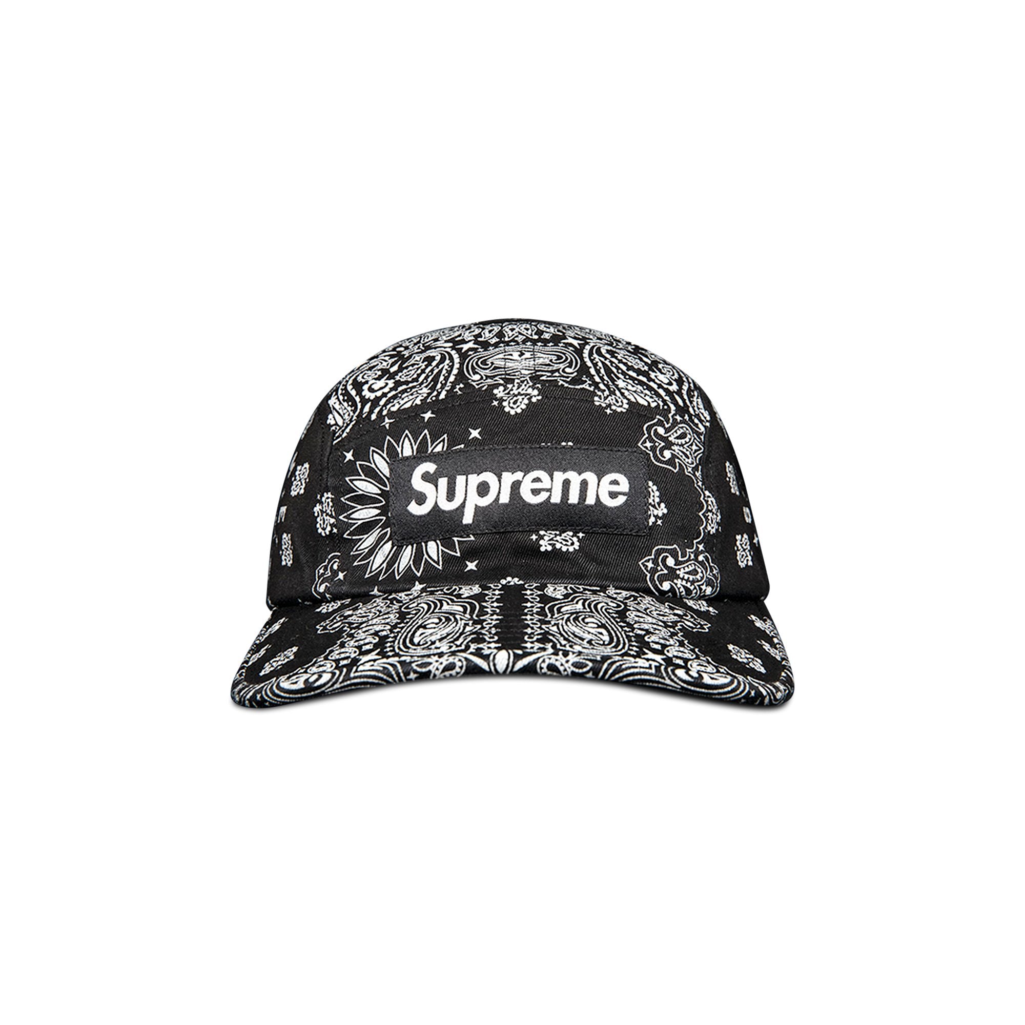 Supreme Bandana Camp Cap, Black