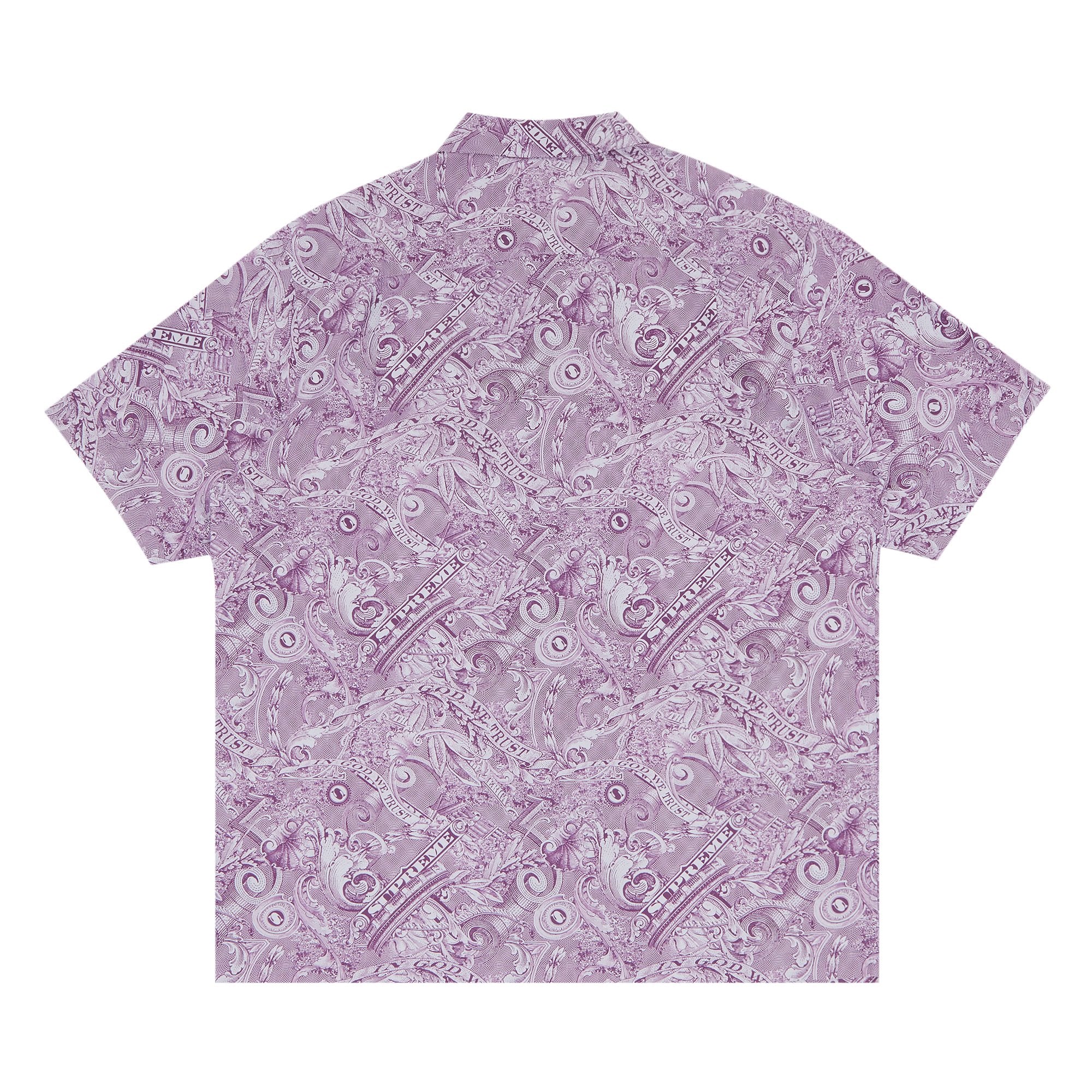 Supreme Dollar Short Sleeve Shirt, Purple