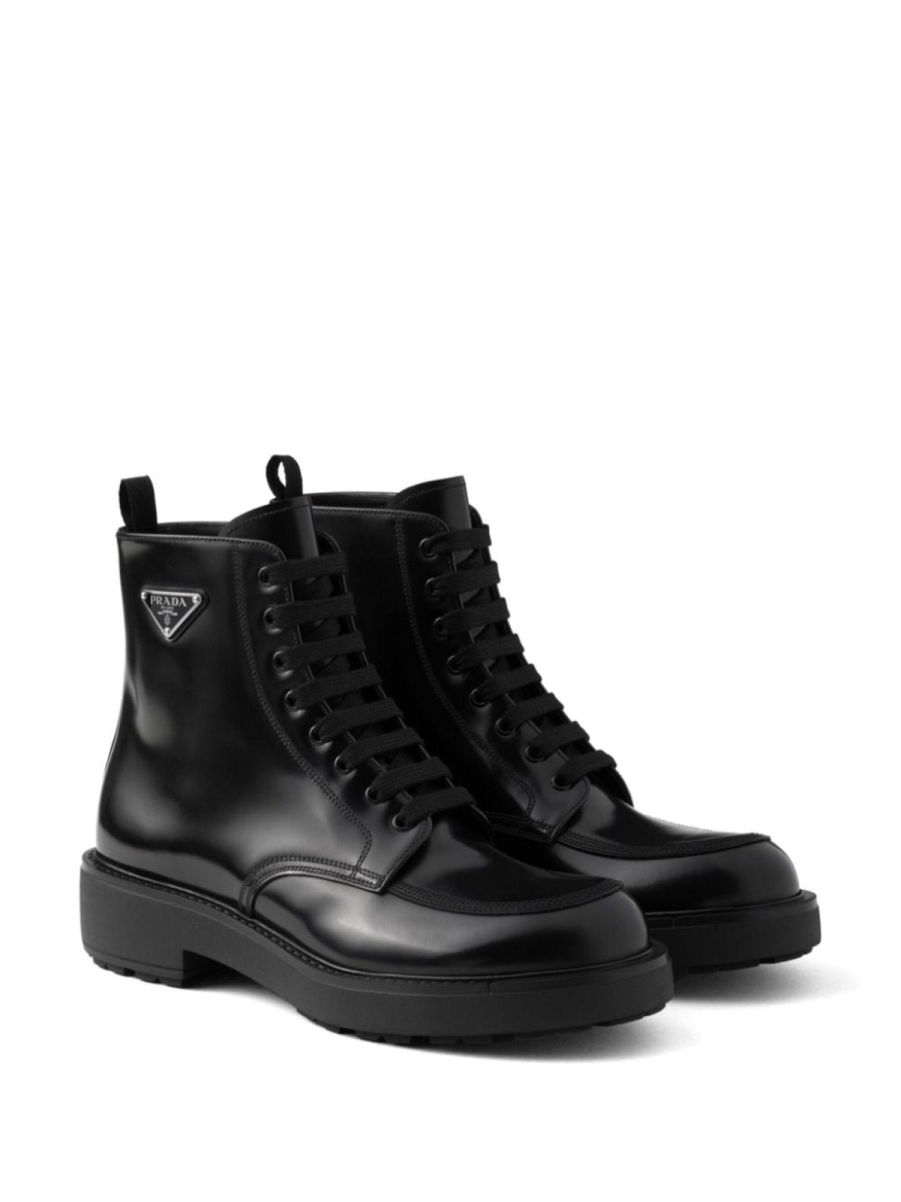 Prada Matte Leather Boots Black