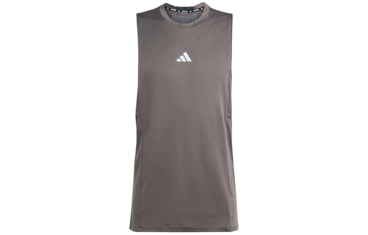 Clothing T-shirt Men Dark Gray Adidas, dark gray