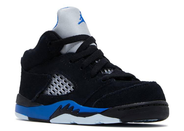 حذاء رياضي AIR JORDAN 5 RETRO TD 'RACER BLUE'، أسود