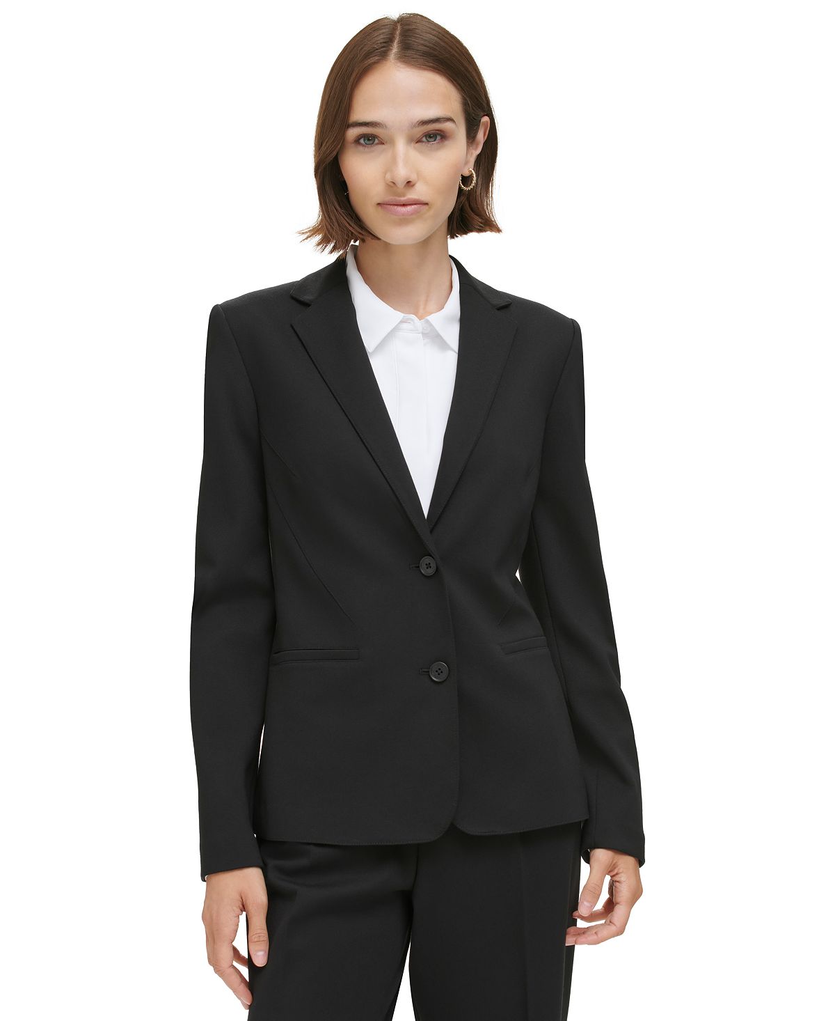 Women's jacket with two buttons Calvin Klein, black