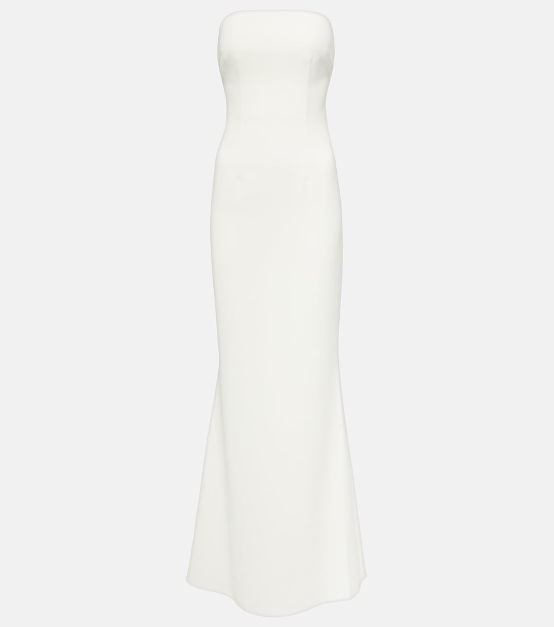 Safiyaa Strapless Crepe Wedding Dress, White