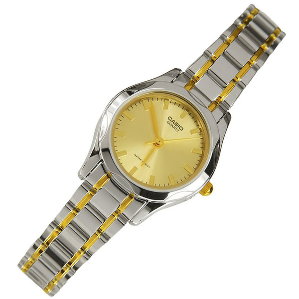 Casio Standard Vintage Analog Watch 'Silver Gold', yellow