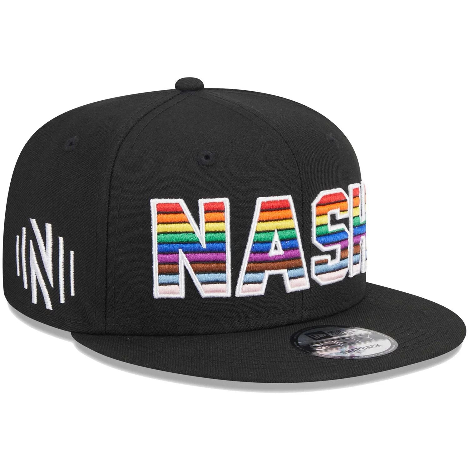 قبعة New Era Nashville SC Pride 9FIFTY Snapback للرجال باللون الأسود