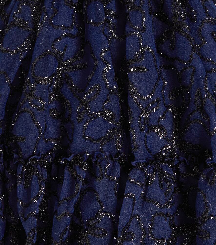 Tartine et Chocolat embroidered tulle dress, blue