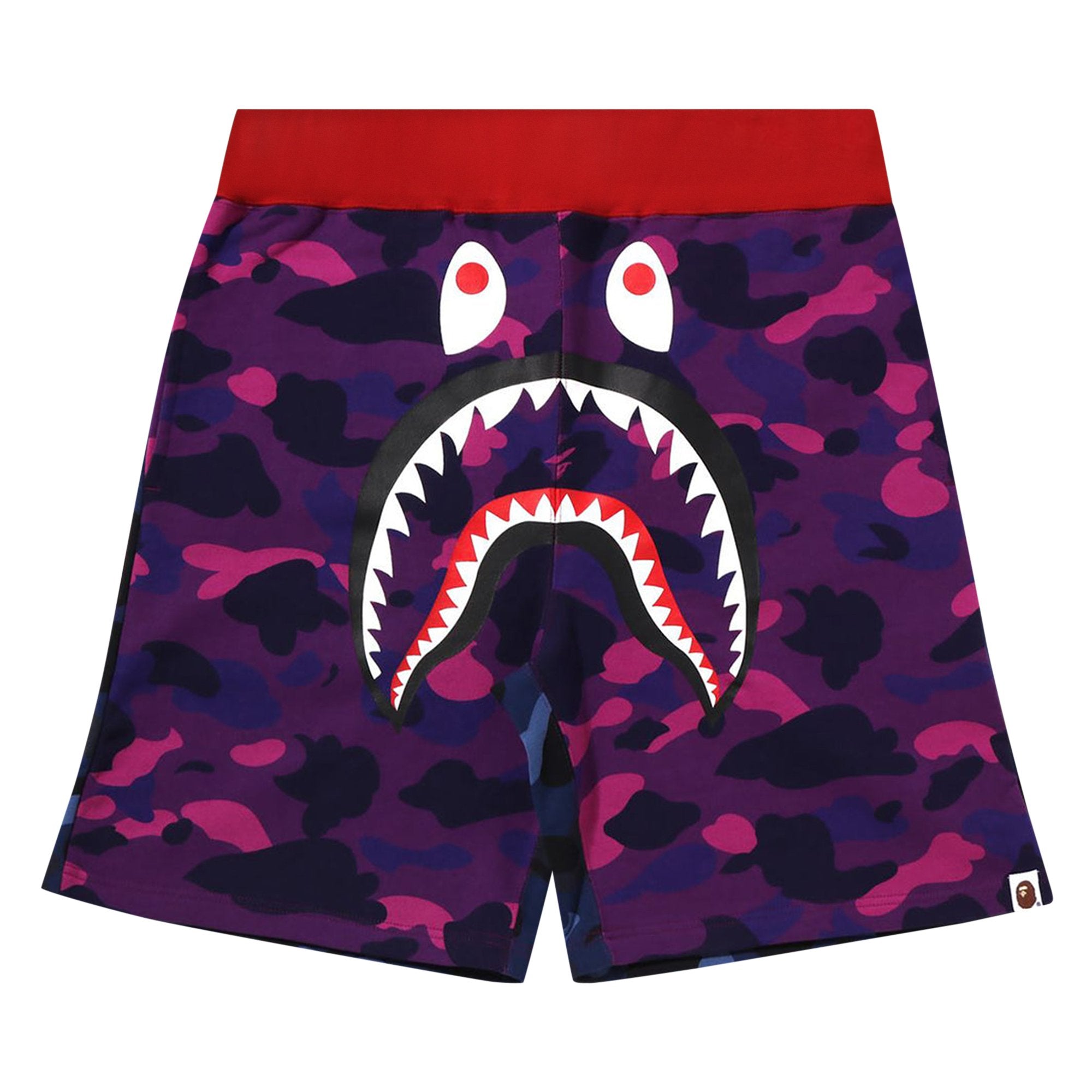 شورت رياضي من BAPE Crazy Camo Shark، أرجواني