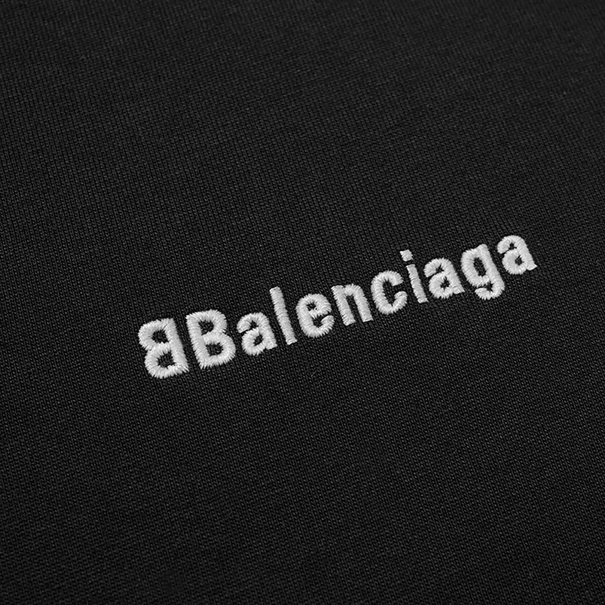 Balenciaga Corporate Logo T-Shirt, Black/White