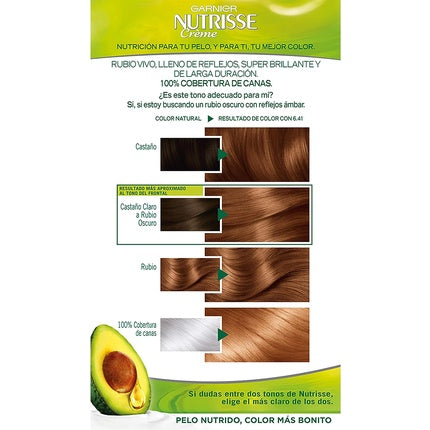 صبغة الشعر المغذية Nutrisse Creme 6.41 بني مكثف، غارنييه