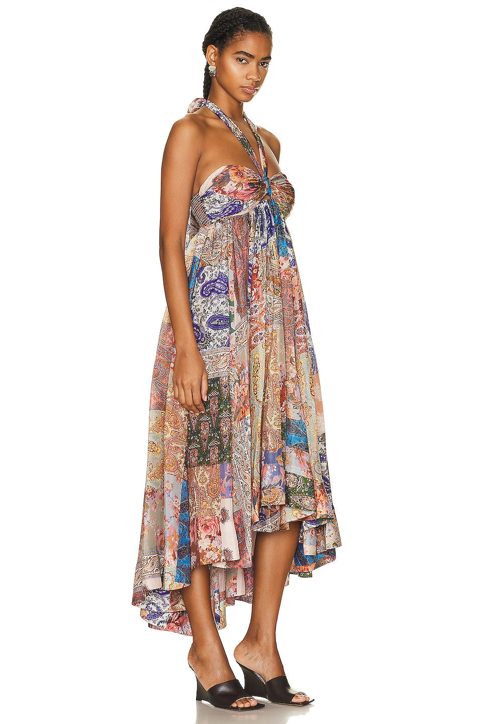 Zimmermann Devi Halter Maxi Dress in Patch Paisley