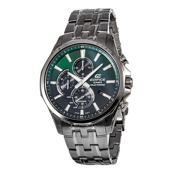 Watch CASIO Edifice Casual Retro Fashion Classic Three Eyes Metallic Green Watch Analog, green