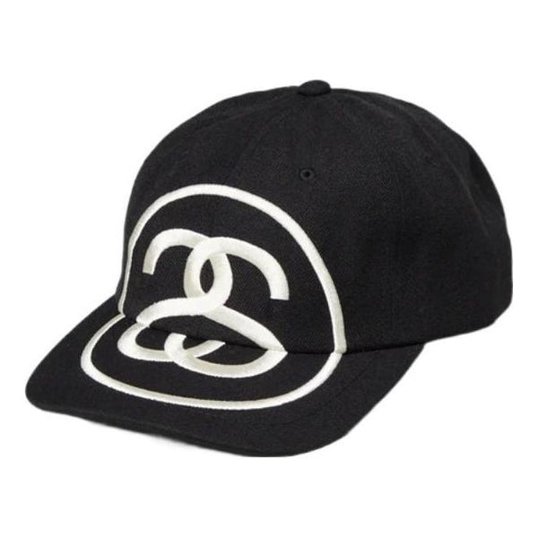 قبعة Stussy Big Link Low Pro Strapback باللون الأسود، باللون الأسود