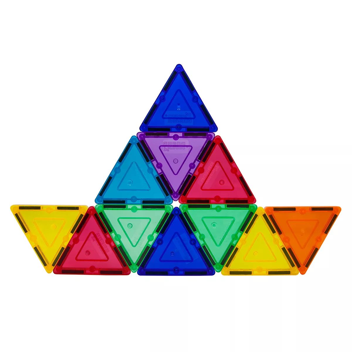 Set of 12 Picassotiles Magnetic Triangle Tiles